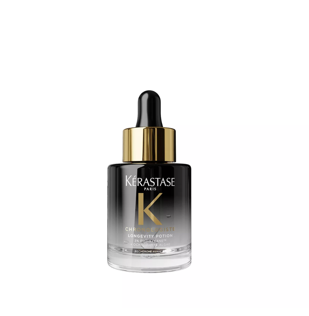 Kérastase Chronologiste Longevity Potion Scalp Serum 30 ml, tratamiento revitalizante antiedad para cuero cabelludo con 3% Pro-Xylane